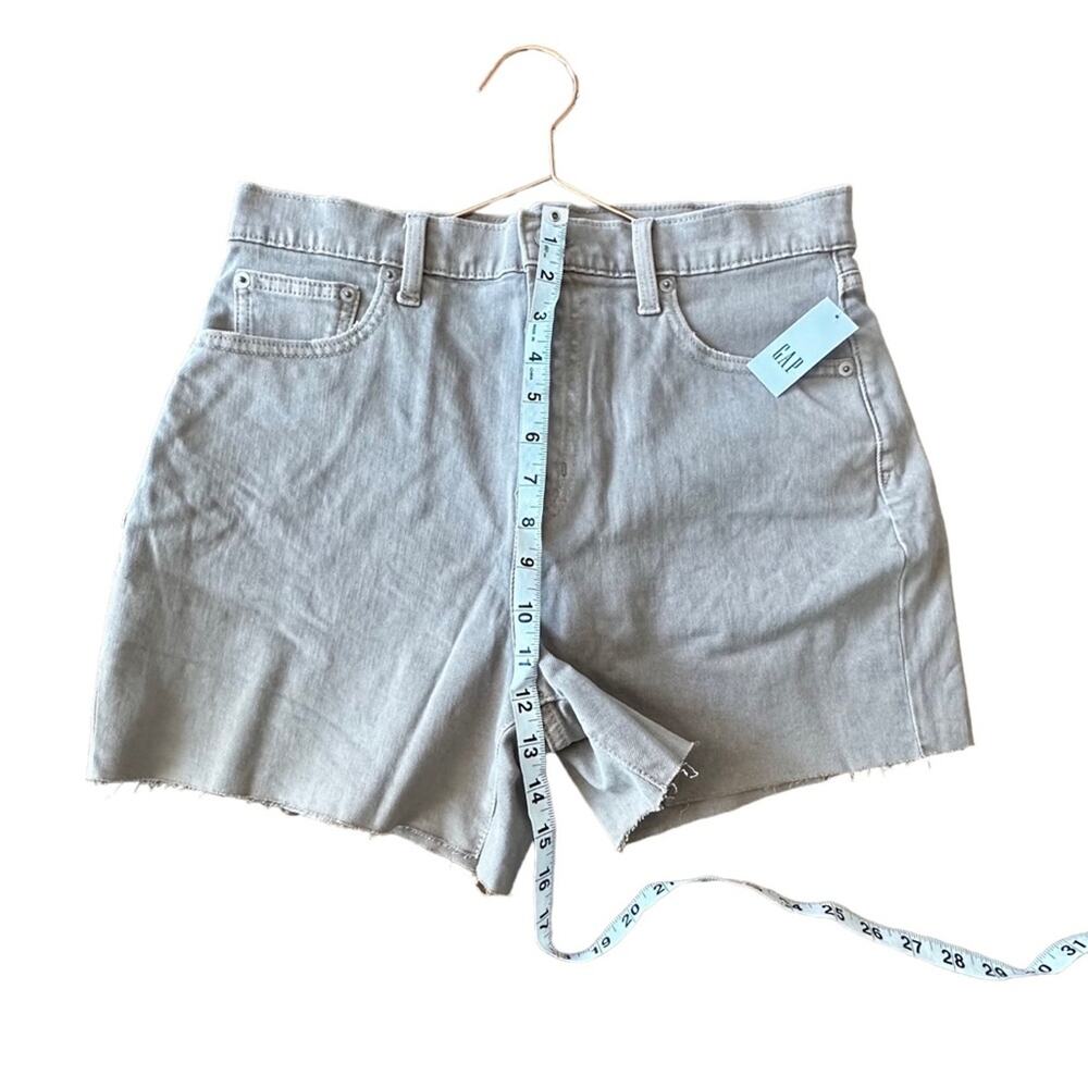 GAP High Rise Crop cut off tan Denim Shorts 29 4 inch - Picture 7 of 9